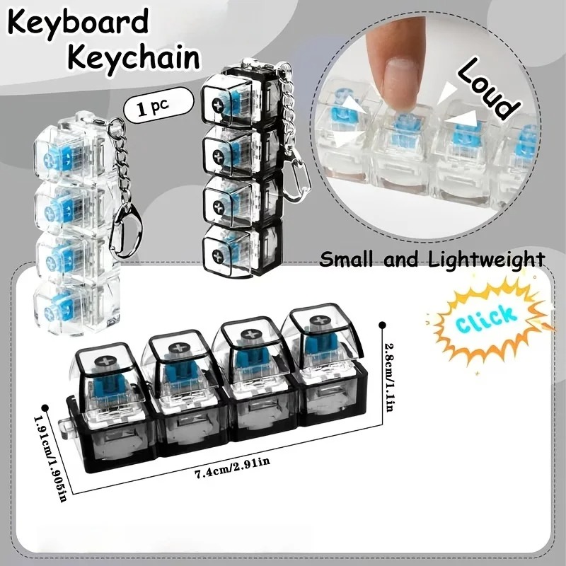 、/LED Keyboard Keychain Fidget - Electronics Gadgets For Kids incelemesi ve fiyatı