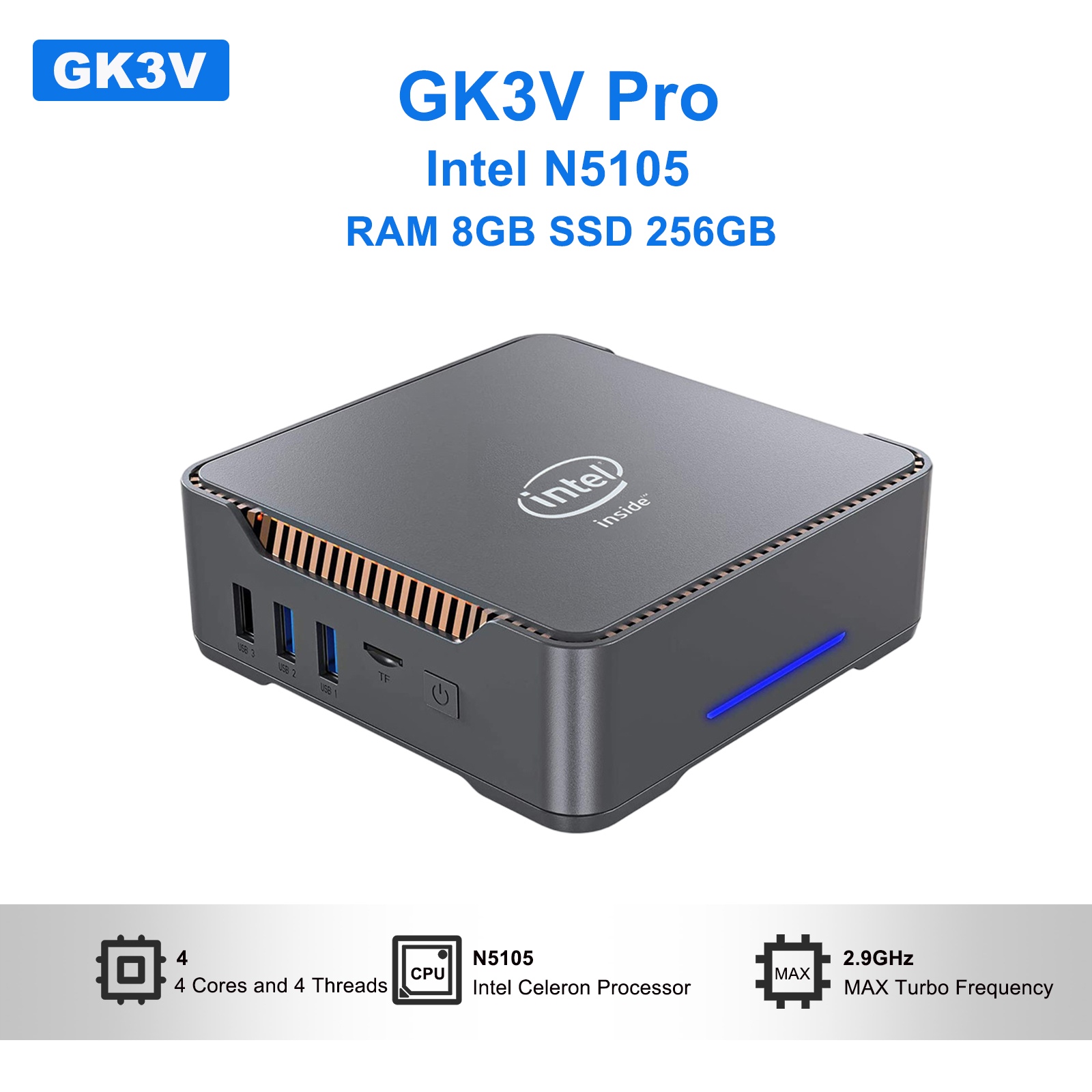 GK3V Pro mini pc Intel N5105 R - Mini Pc Windows incelemesi ve fiyatı
