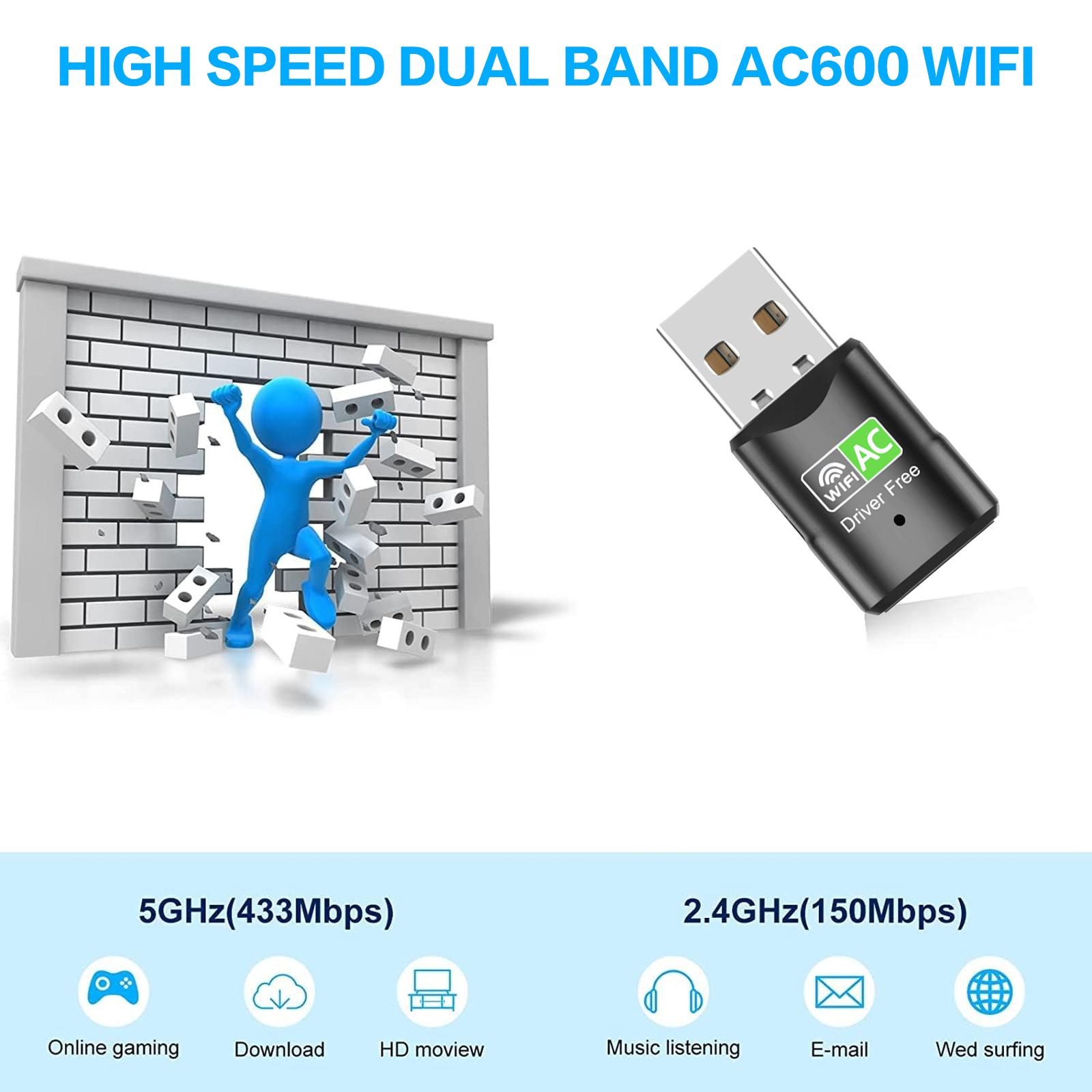 AC600 USB WiFi Adapter, Dual B - Mini Pc Windows incelemesi ve fiyatı